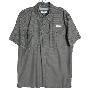 Magellan Mag Wick Button Up Shirt Mens M Plaid Gray, Fish‎ Angler Fit Outdoors